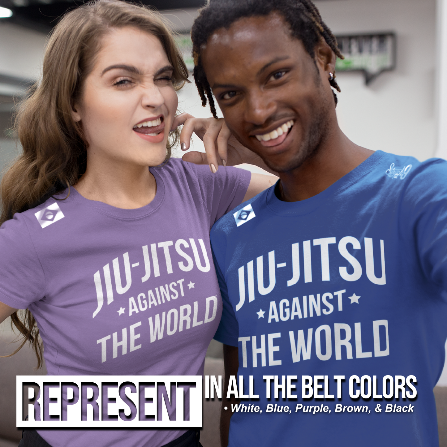 JIU-JITSU AGAINST THE WORLD • BLUE • T-Shirt