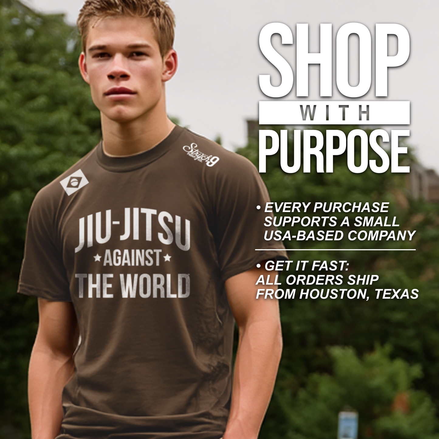 JIU-JITSU AGAINST THE WORLD • BROWN • T-Shirt