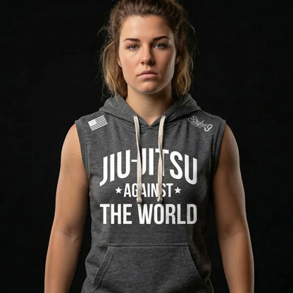 JIU-JITSU AGAINST THE WORLD • Sleeveless Hooded Sweatshirt