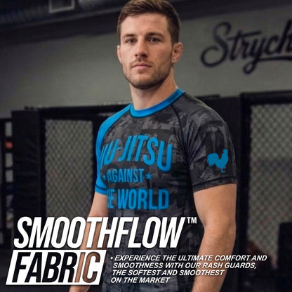 JIU JITSU AGAINST THE WORLD • Blue Belt Rash Guard