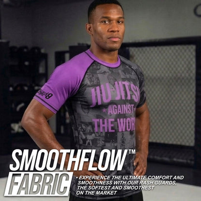 JIU JITSU AGAINST THE WORLD • Purple Belt Rash Guard