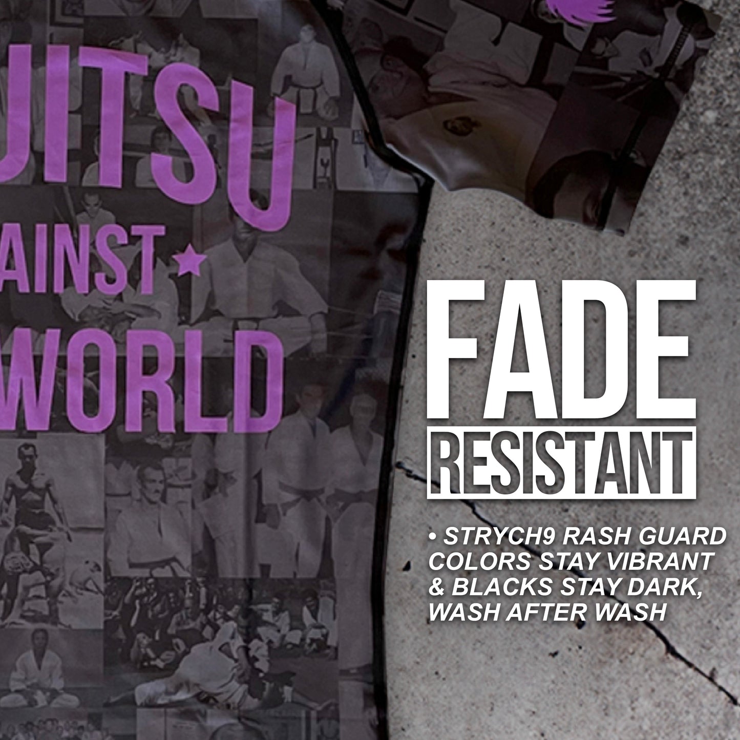 JIU JITSU AGAINST THE WORLD • Purple Belt Rash Guard