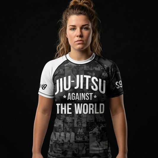 JIU JITSU AGAINST THE WORLD • White Belt Rash Guard