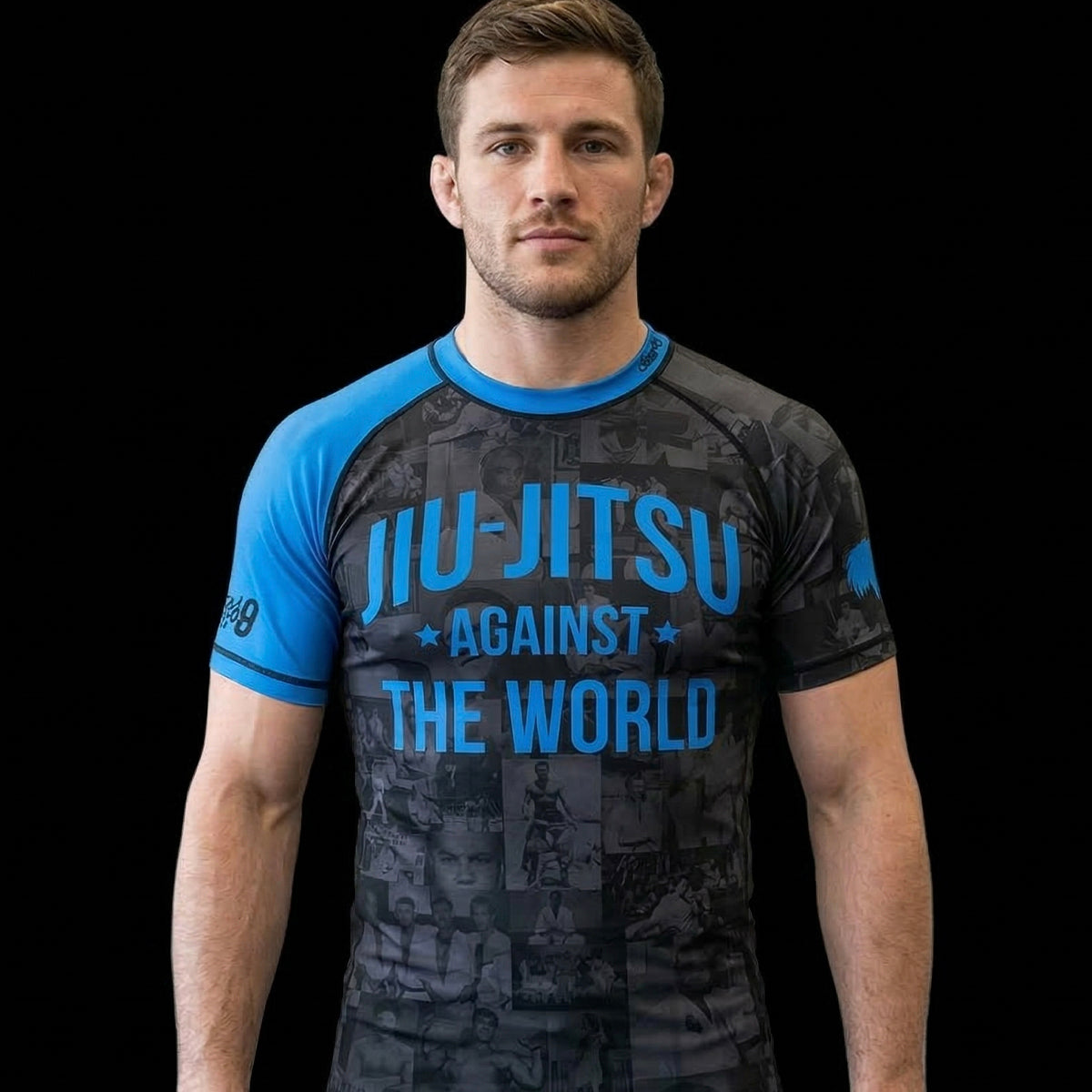 JIU JITSU AGAINST THE WORLD • Blue Belt Rash Guard