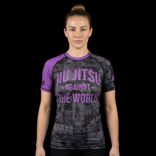 JIU JITSU AGAINST THE WORLD • Purple Belt Rash Guard