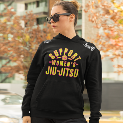 SUPPORT WOMEN'S JIU-JITSU • Hooded Sweatshirt