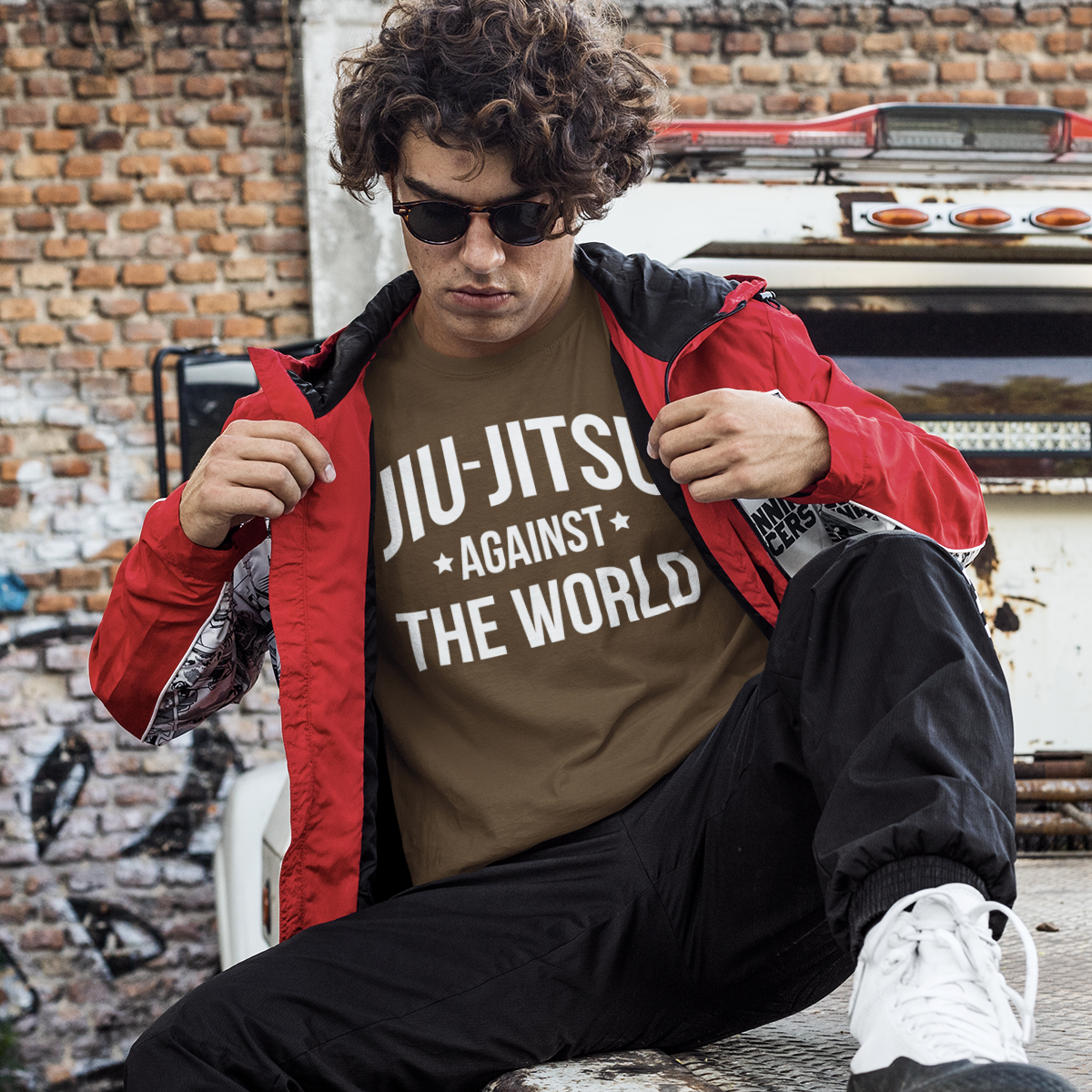 JIU-JITSU AGAINST THE WORLD • BROWN • T-Shirt