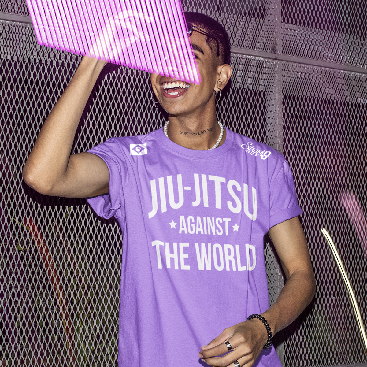 JIU-JITSU AGAINST THE WORLD • PURPLE • T-Shirt