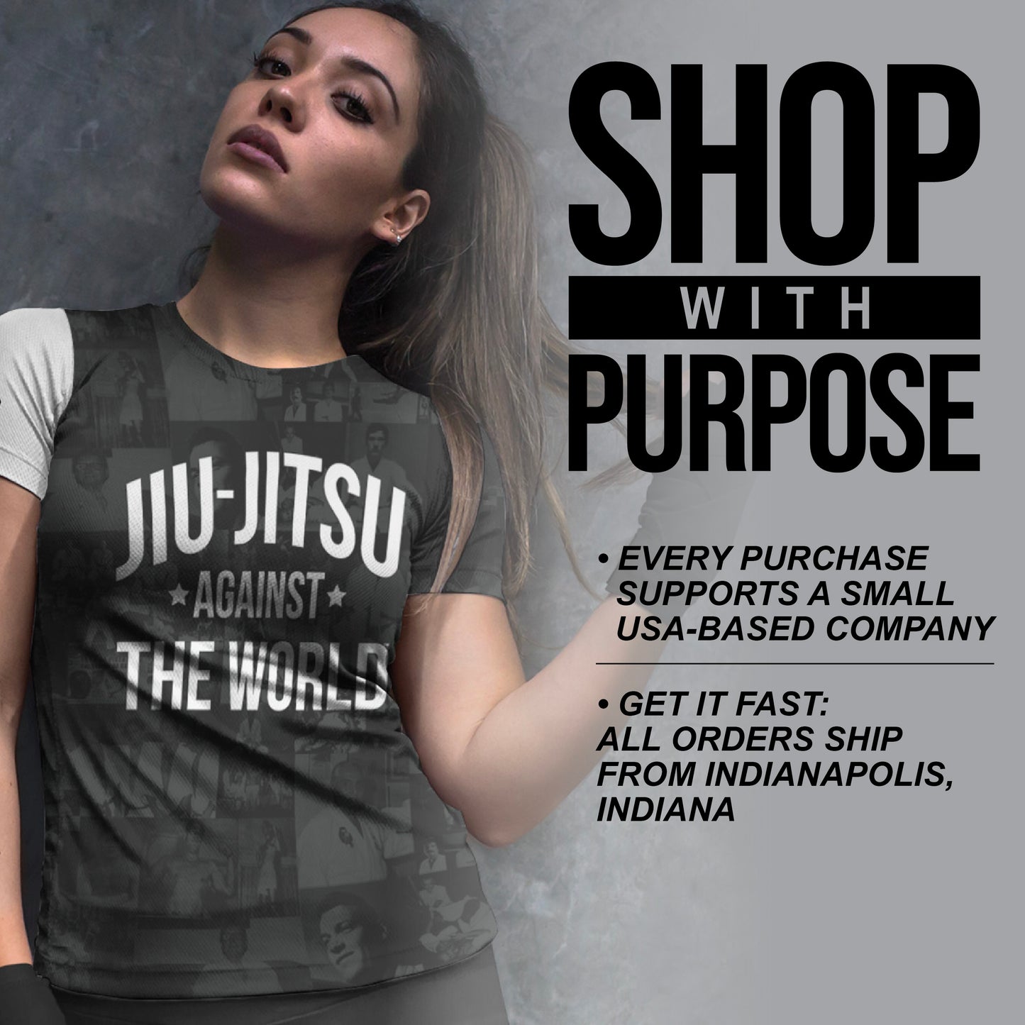 JIU JITSU AGAINST THE WORLD • White Belt Rash Guard