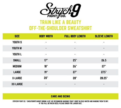 TRAIN LIKE A BEAUTY • Off-the-Shoulder Sweatshirt